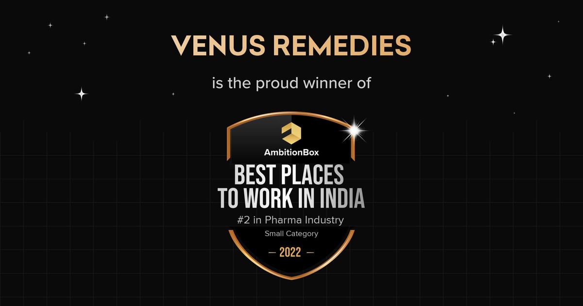 Venus named as one of the Best Places to Work by AmbitionBox